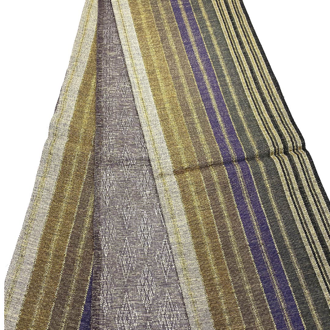 Fukuro Obi with Geometric Pattern, Made by Hinaya, Length 447cm, Pure Silk, S Rank, Full Length, Casual, Gradient Style, 1123005622399