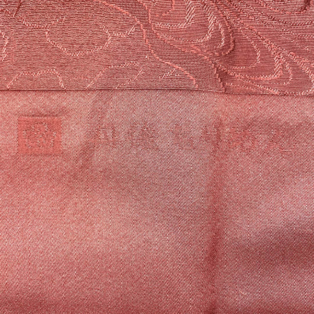 （新古品） 帯締め・帯揚げセット 正絹 NEWランク 紅海老茶色（べにえびちゃいろ） 渡敬謹製 古典柄 扇 長さ約164cm 幅約1.5cm カジュアル 茶系 1141000601314