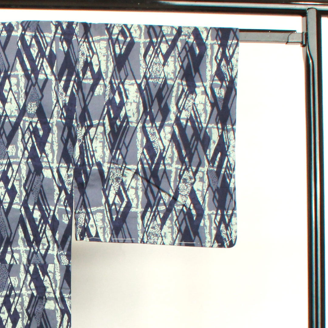 Men's Yukata Geometric Pattern Cotton S Rank Unlined 143cm length 70cm sleeve-to-shoulder gradient 1118001972199
