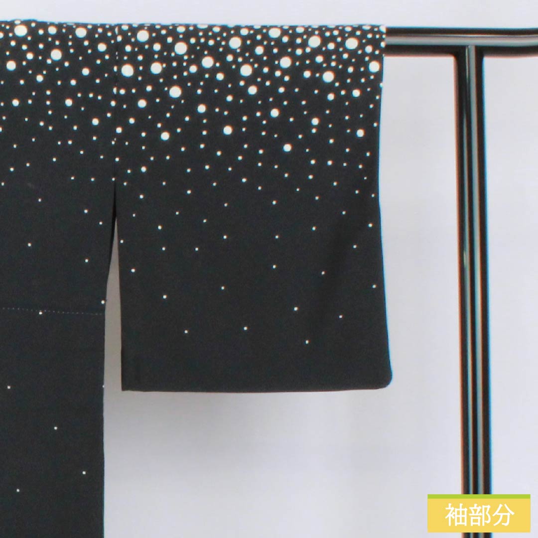 Homongi (Homongi), Polyester, Grade A, Single-Layer Kimono, Length 154.5cm, Sleeve Length 63cm, Dot Pattern, Washable, Monochrome, Product Number: 1112006153227