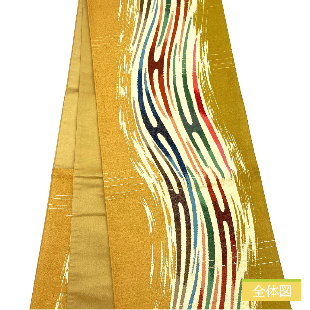 Fukuro Obi, Pure Silk, S-Rank, Shirayaen Oba, Nishijin-ori, Abstract Pattern, 430cm Long, Six-Ply, Casual, Gradient Pattern, Product Number: 1123016562399