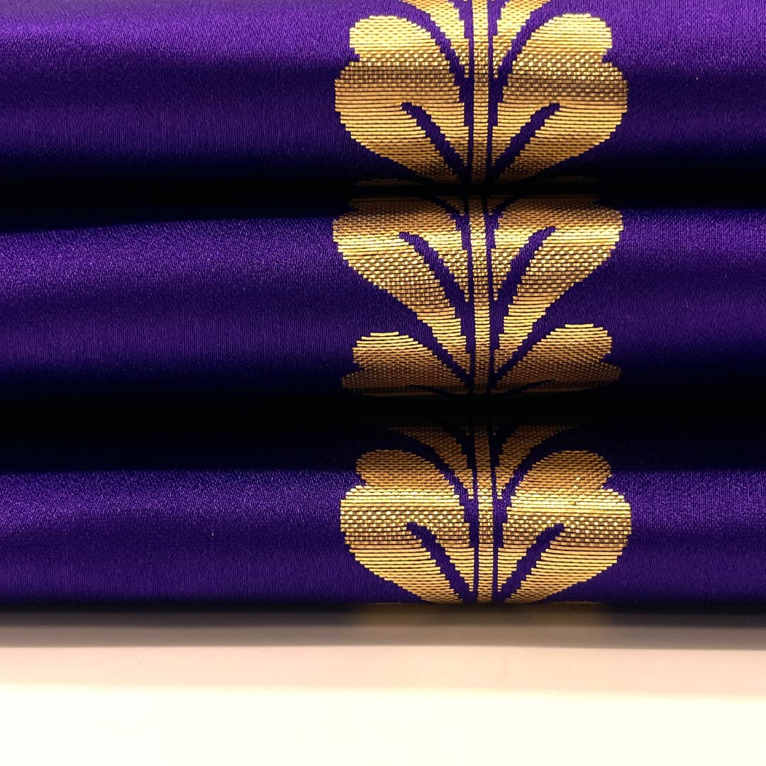Half-width Obi, Other, Violet (Sumireiro) and Wisteria, Length 352cm, Purple, S Rank, 1125002022320