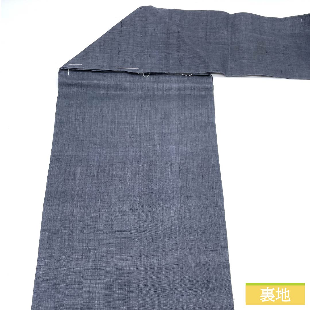 Nagoya obi, cotton, navy blue, dyed obi, iris, summer obi, obi length 365cm, S rank, point pattern, semi-formal, blue, 1124006822317, Nagoya style