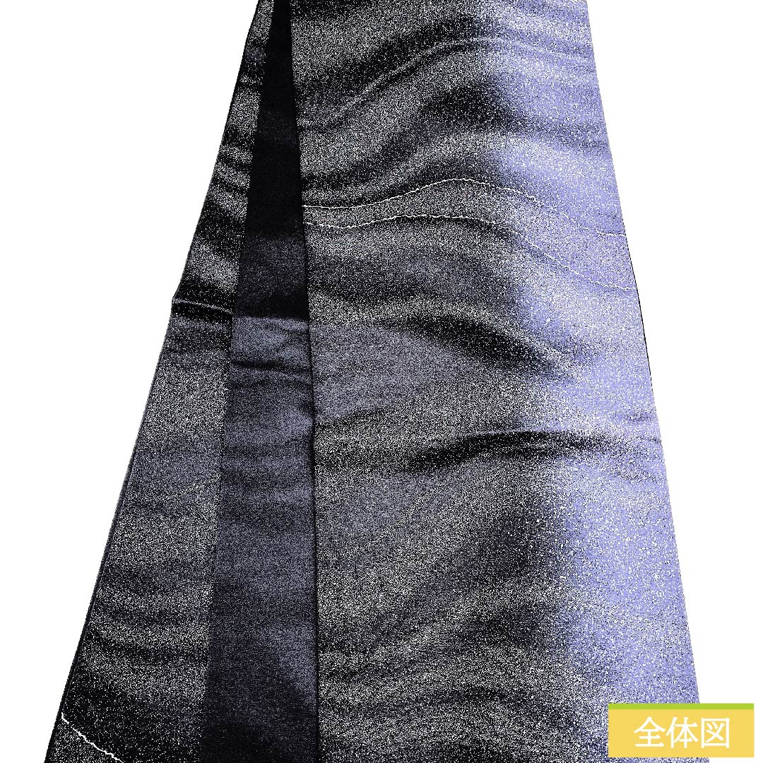 Fukuro Obi (Japanese traditional obi) made of pure silk, indigo blue, silver thread, abstract pattern, aurora, obi length 460cm, rank S, point pattern, semi-formal, navy blue, 1123010882418
