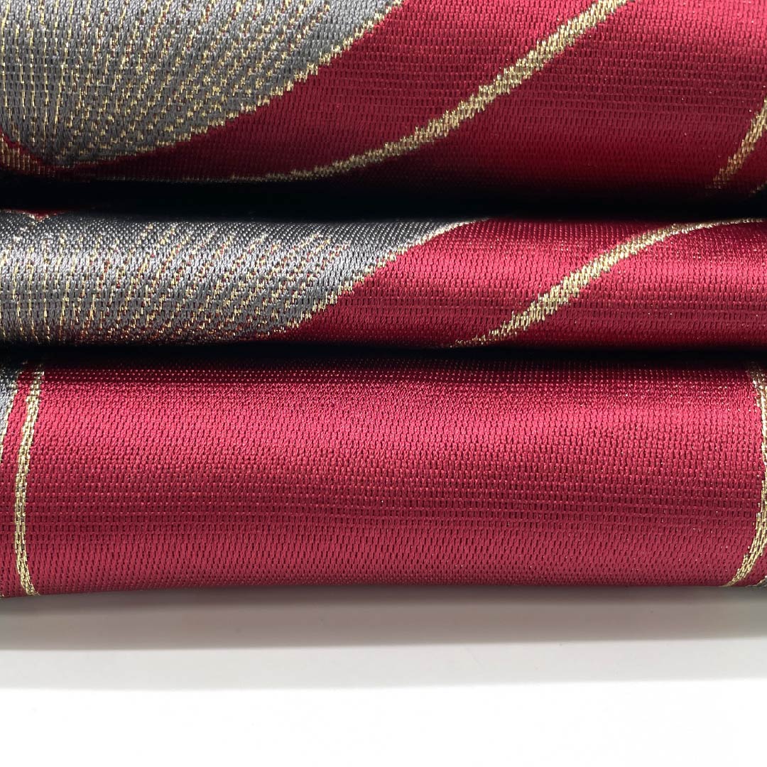 Half-width obi, polyester, wine red, butterfly, obi length 344cm, purple, A rank, 1125001743320