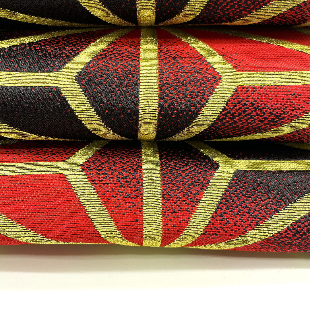 Reversible half-width obi, hemp leaf pattern, obi length 342cm, polyester, gradation type, S rank, 1125000222999