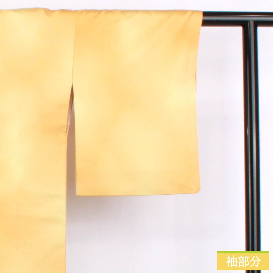 Solid Color Kimono (Polyester) A Rank, Length 148.5cm, Sleeve-to-shoulder 58.5cm, Corn Yellow, Light Khaki, Gradation Dyeing, Pine Needle Pattern, Lined, Orange System, 1114002303126