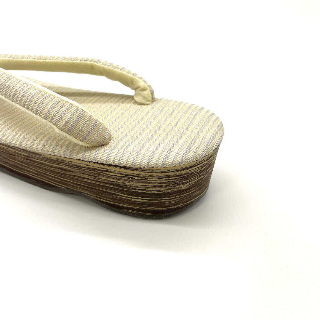 (Like New) EVA Zori Sandals, New Condition, Casual, One Size Fits All, Perfect for Rainy Days, Silk Fabric, 24cm Long, Size L, Cream, Product Number: 1122001331415