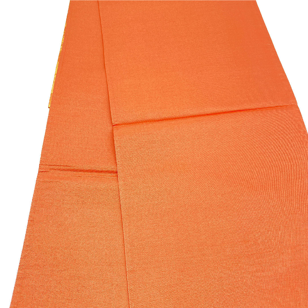 [Unstitched] Fukuro Obi, Silk, S Rank, Classic Pattern, Kihara Textile. Obi length 428cm, Rokutsu, Semi-formal, Vermilion, 1123002592316