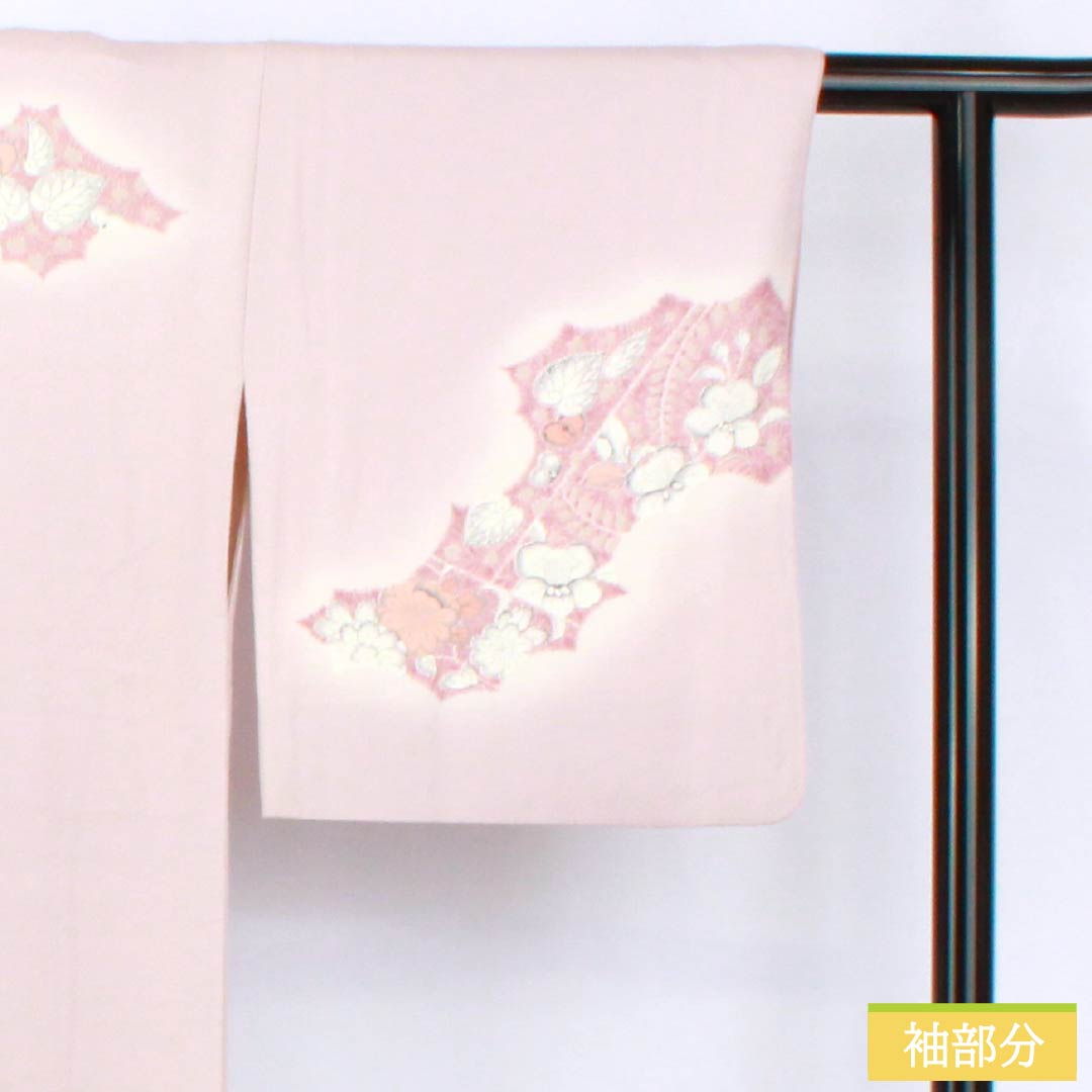 訪問着 正絹 Aランク 袷 身丈170.5cm 裄丈66cm 桜色（さくらいろ） 辻ヶ花 ピンク系 1112007163613