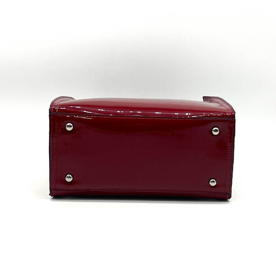 (Like New) Western-style Bag, Cowhide Split Leather, Grade A, Like New, Cowhide Split Leather, 2-Way, Red, 119700034312