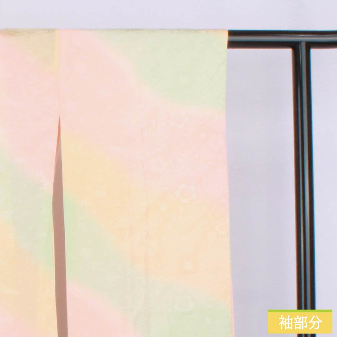 長襦袢 正絹 Aランク 身丈128.5cm 裄丈64cm 単衣 ぼかし染 吉祥文様 グラデーション系 1129000743399