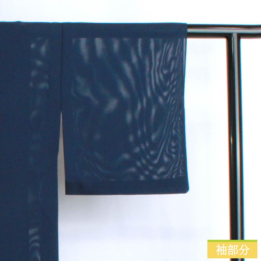 Summer kimono, polyester, plain color, S rank, length 162cm, sleeve length 63.5cm, navy blue, washable, silk pongee, navy blue, product number 1132003182418