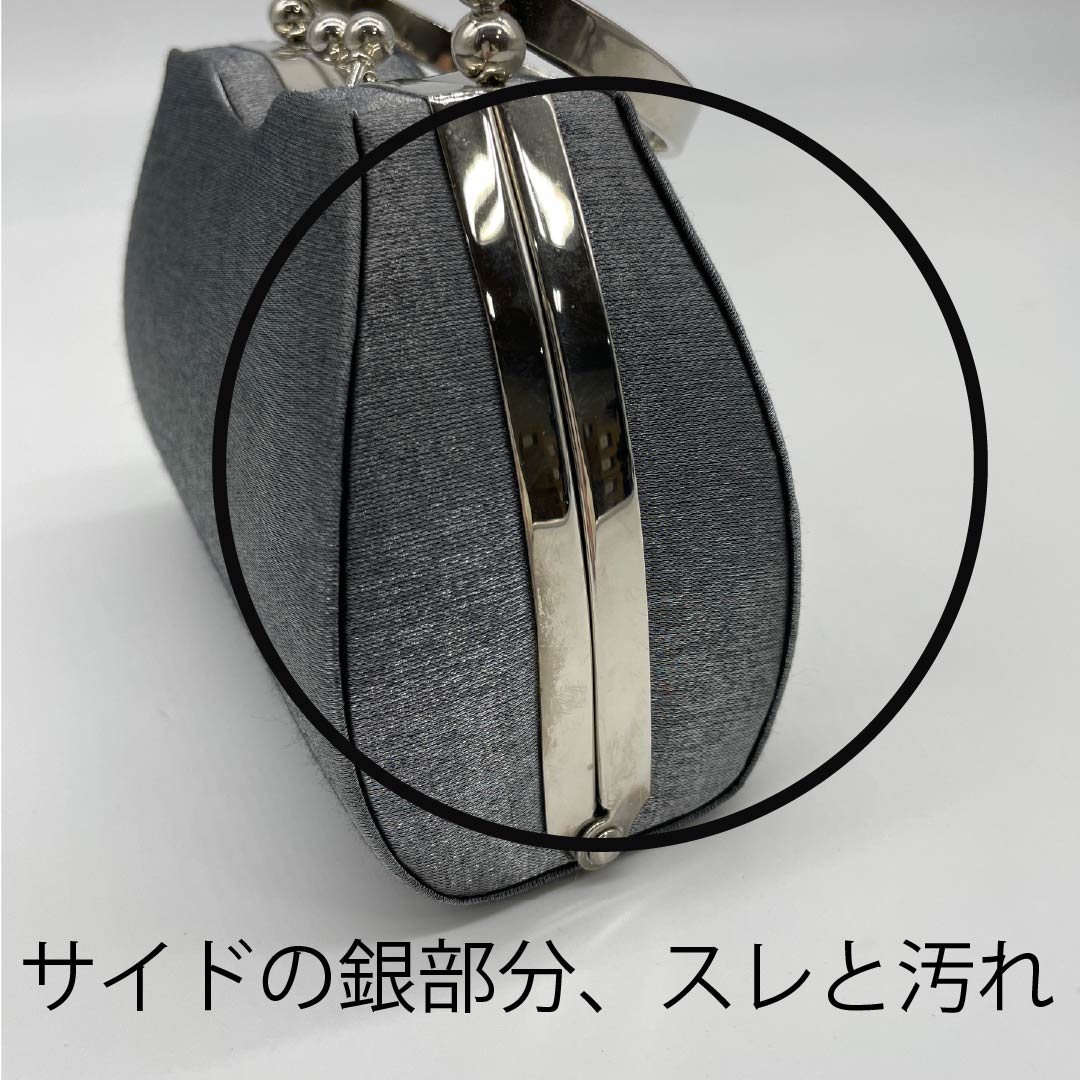 パーティバッグ セミフォーマル 錫色（すずいろ） グレー系 Aランク 113900002322