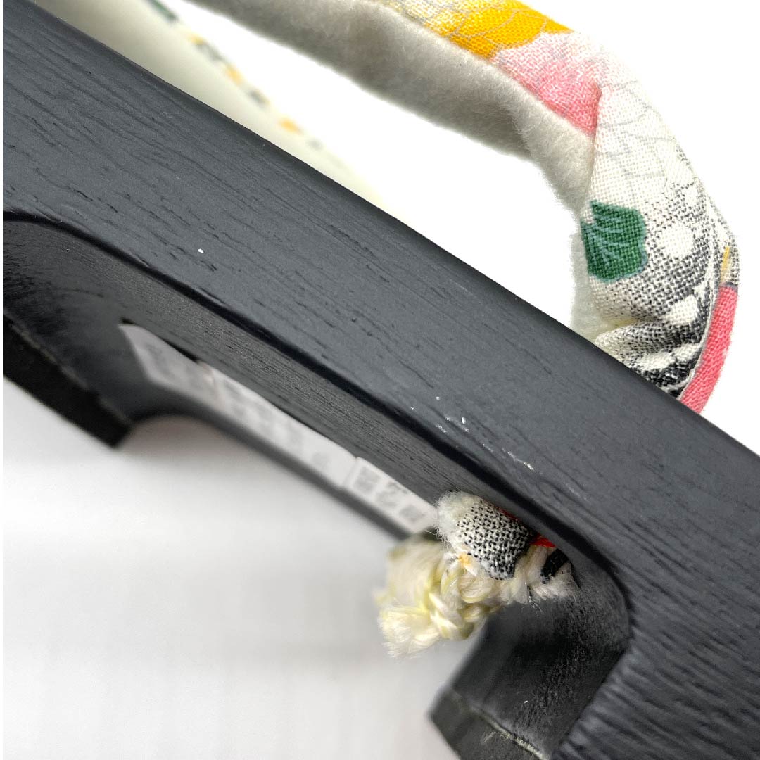 (Brand new, unused) Geta (Japanese clogs) Chrysanthemum, cherry blossom, tortoiseshell pattern, XL size, black, NEW rank, 1122000961510