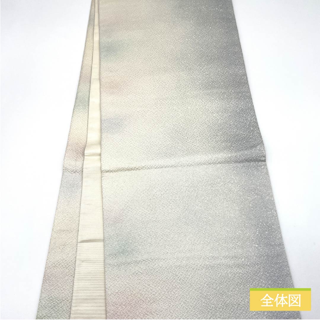 A-Rank Pure Silk Obi with Gold Accents, Tsujigahana and Layered Diamond Patterns, 426cm Long, Semi-Formal, Gradient Design, Item Number: 1123015193399