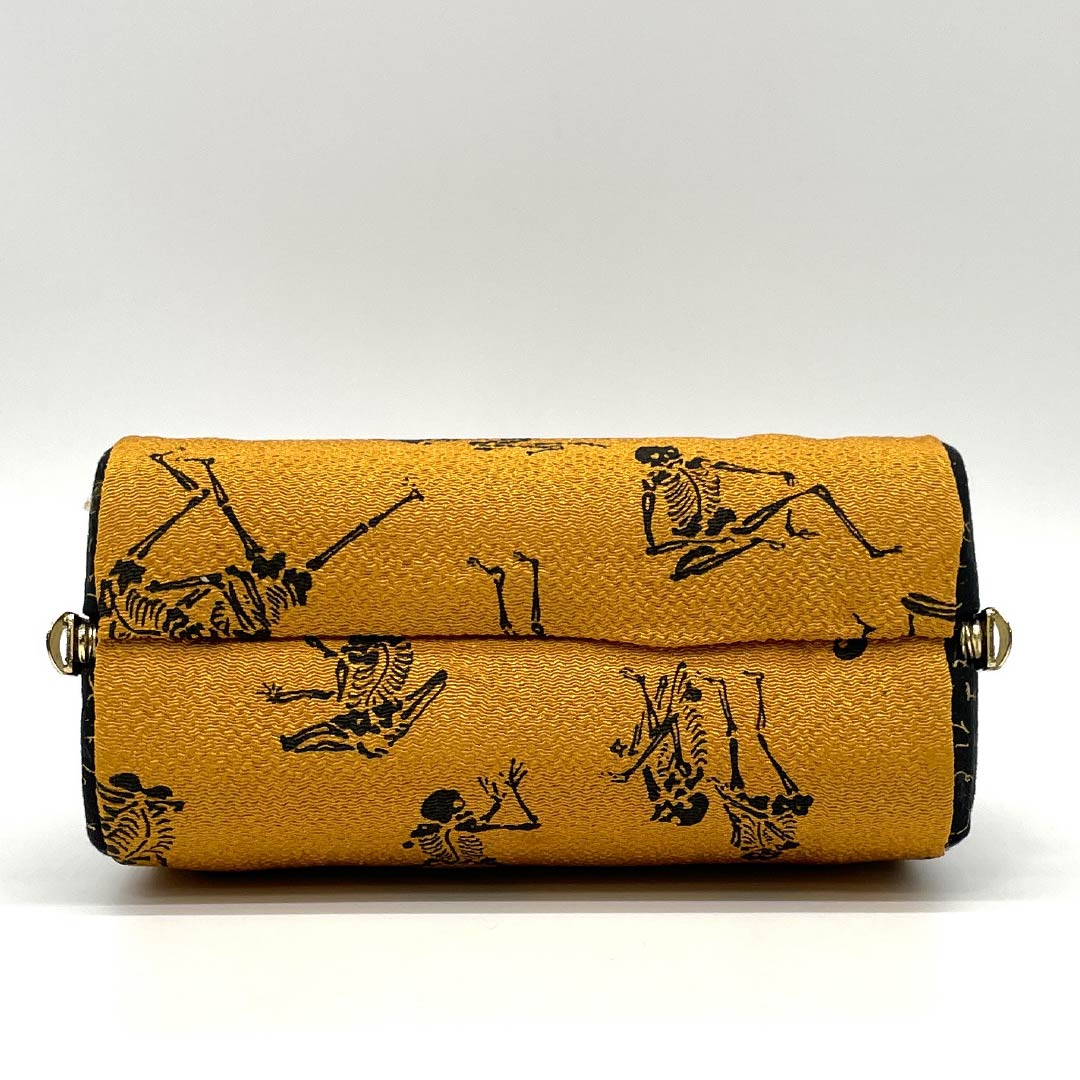 Casual Japanese Style Bag, New Rank, Niiro (Brown), Skeleton Design, Hyakunin Isshu (Poem of One Hundred Poets), Handmade by an Artist, Brown, 113900130114