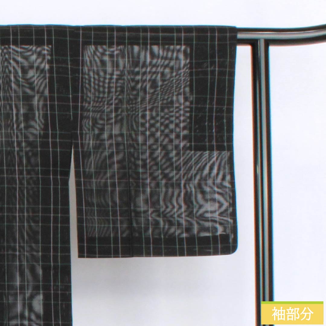 Raincoat, Polyester, S-Rank, Length 126cm, Sleeve Length 63cm, Plaid Pattern, Storage Case Included, Gauze, Black, 1117001242910