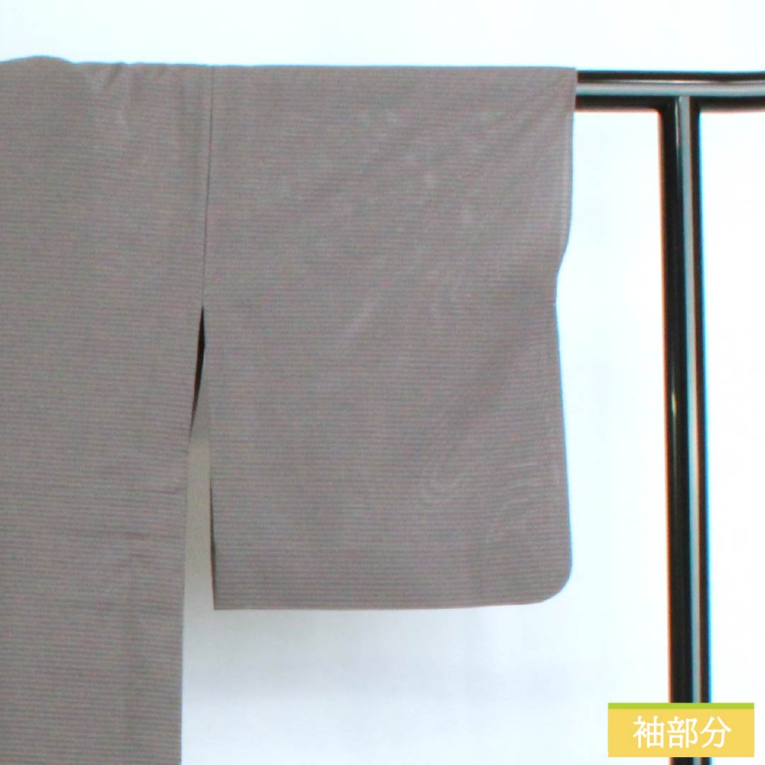 Summer kimono, polyester, plain color, S rank, length 157cm, sleeve length 64cm, washable, grayish gray, silk pongee, product number 1132003202322