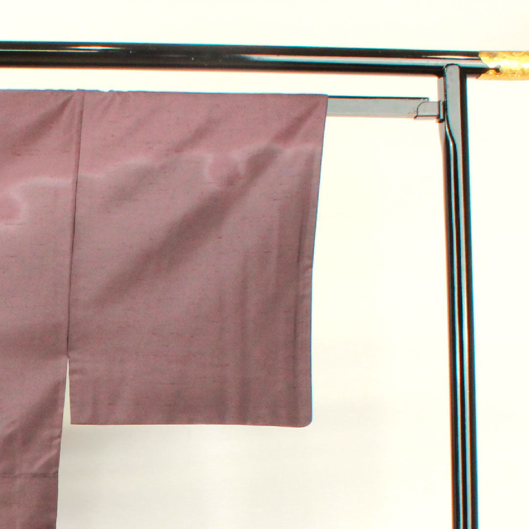 Men's Length 134cm Sleeve length 69.5cm Ushiku Tsumugi Hakusan Kobo Ichikawa Junichiro Yukiwa Pure silk S rank Awase Purple 1119000502320