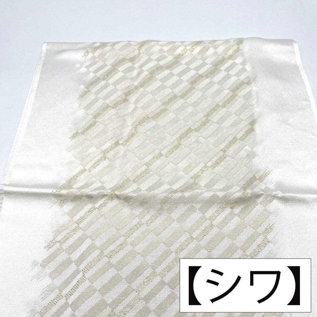 Obiage Silk A-Rank Formal White Geometric Pattern For Tomesode Length approx. 167cm Width approx. 30.5cm White family 1136004613911