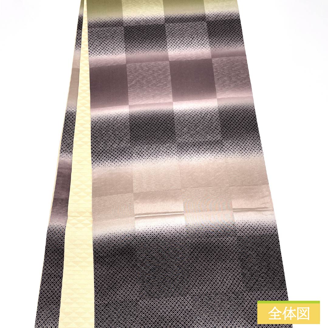 Fukuro Obi, Pure Silk, Dyed, Kanoko Pattern, Length: 454cm, A-Rank, Full Length, Semi-Formal, Gradient Pattern, Product Number: 1123014933499