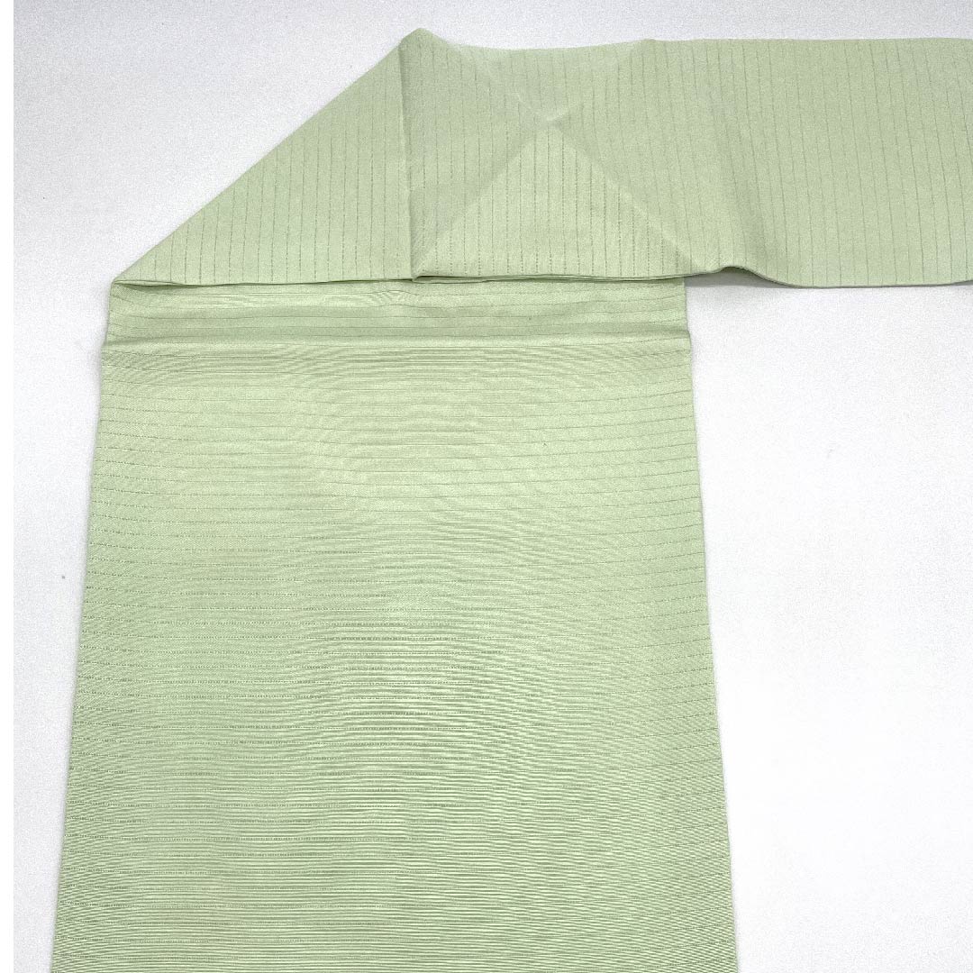 名古屋帯 龍泉青瓷釉色色 夏帯 絽 染帯 作家物 あやめ 帯丈353.5cm 正絹 Aランク ポイント柄 カジュアル 緑系 1124004263319  名古屋仕立て