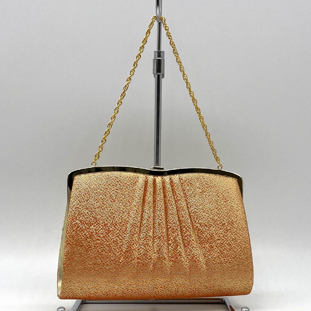 （新古品）草履バッグセット フォーマル Aランク 2way 佐賀錦 Mサイズ 金系 1133000323321