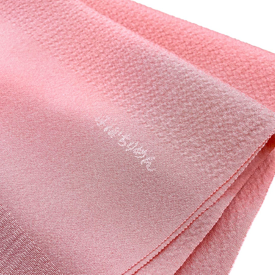 (New old stock) Formal obiage, pure silk, single layer plum color (hitoeumeiro), Tango crepe, plain, new old stock, length 164cm, width 30cm, S rank, pink, 1136000162913