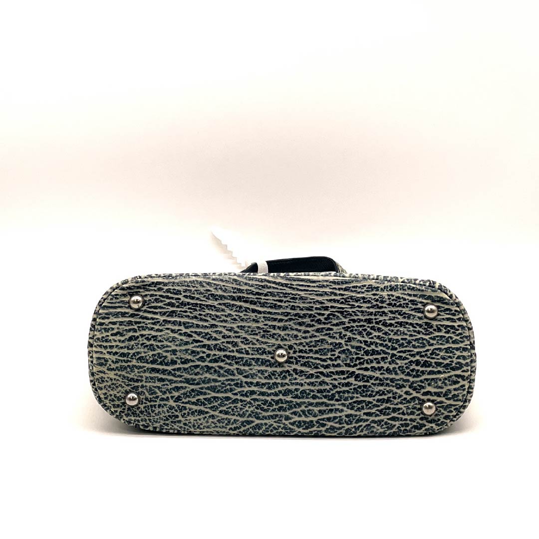 （新古品） 洋装バッグ オットセイ×リザード Aランク 新古品 オットセイ×リザード トートバッグ 青系 119700041317