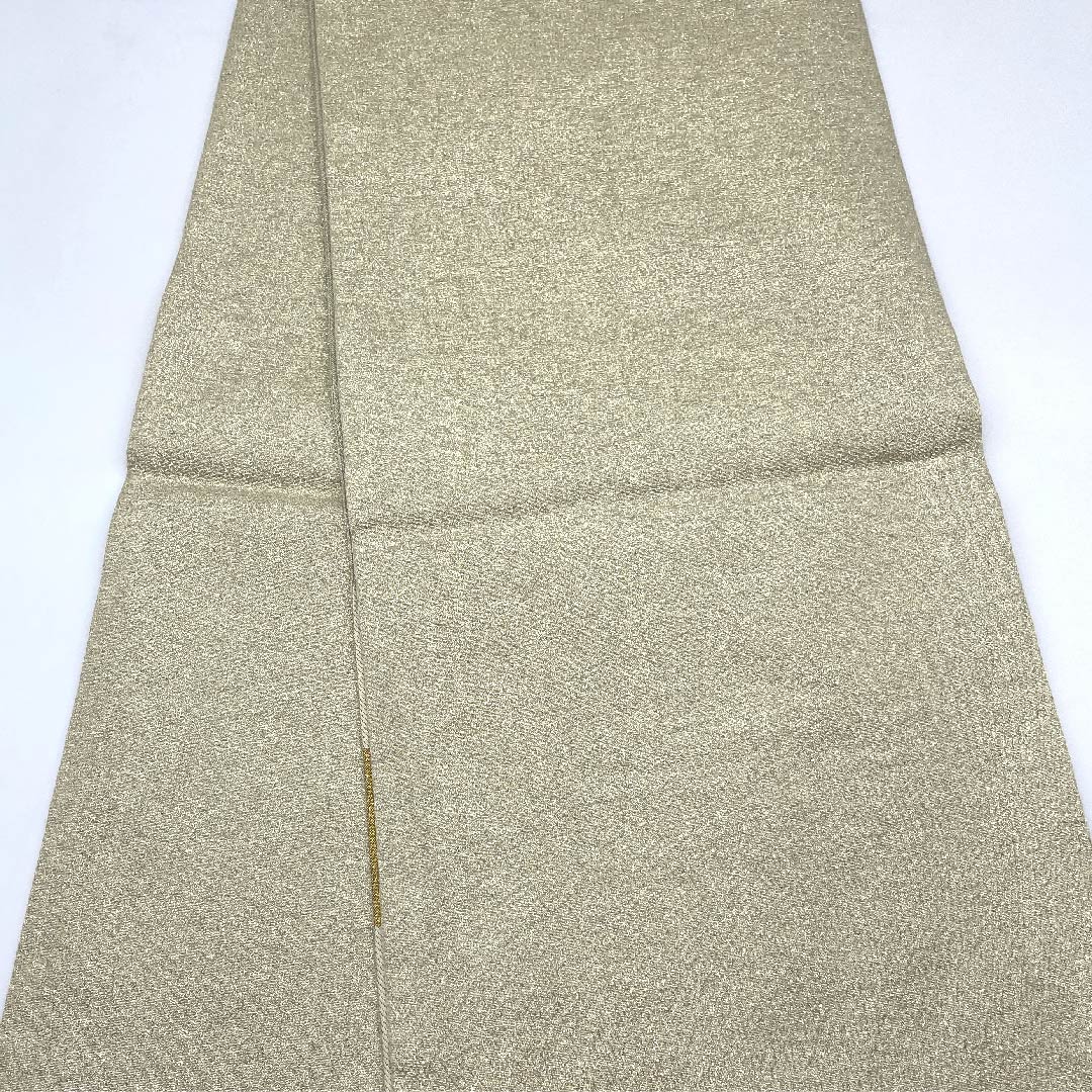袋帯 金色 振袖用 市松 帯丈444cm 正絹 Aランク 六通 フォーマル 金系 1123006413321