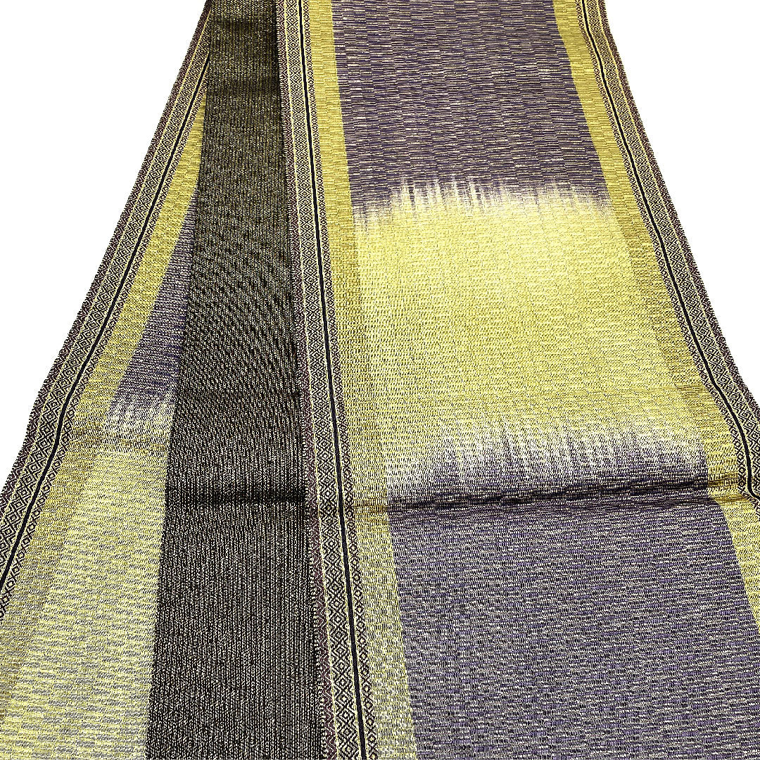 Embroidered Fukuro Obi with Flower and Bird Pattern, Length 440cm, Pure Silk, S Rank, Point Pattern, Semi-Formal, Green, 1123004652319