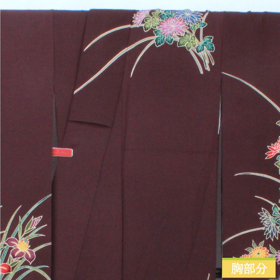 振袖 正絹 Sランク 身丈158.5cm 裄丈64.5cm 袷 二人静色（ふたりしずかいろ） 京紅型 総花 紫系 1113002432320