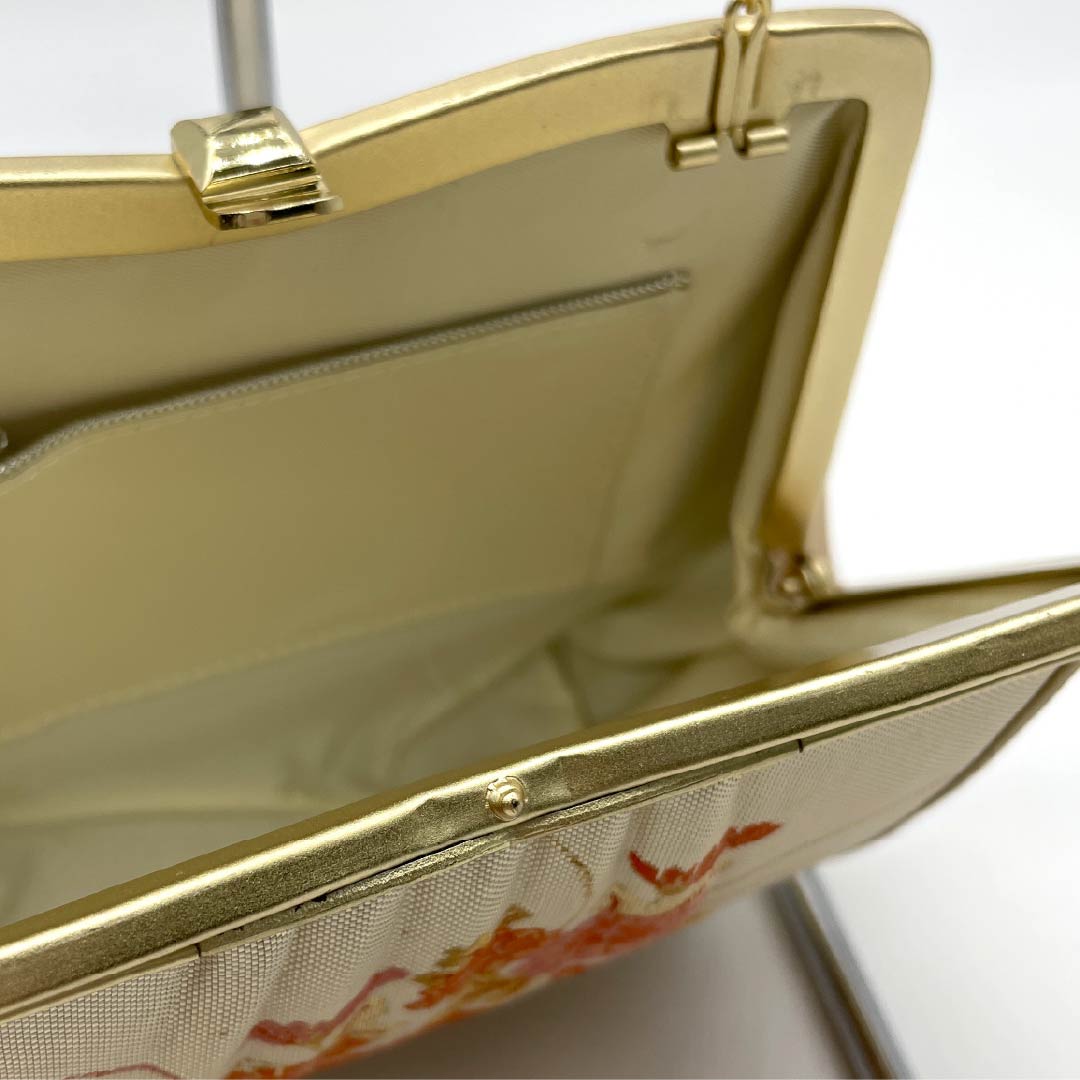 Formal Japanese Style Bag, Rank A, Saga Nishiki with Auspicious Motifs and Gold, 113900077321