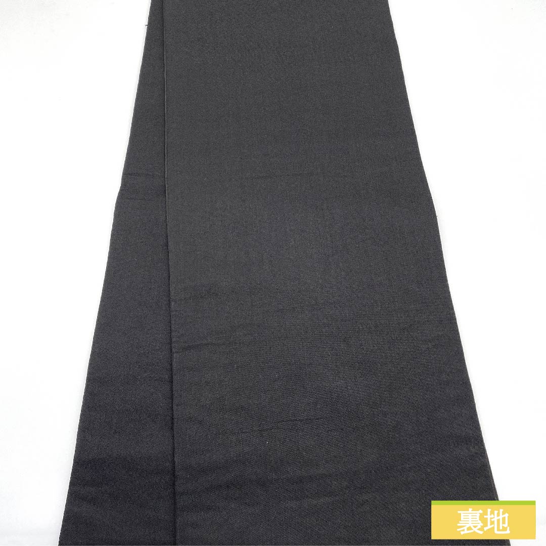 Fukuro Obi, Pure Silk, Black, Flower Pattern, Cherry Blossoms, Plum Blossoms, Autumn Leaves, Obi Length 416cm, S Rank, Six-way, Formal, Black, 1123011752310