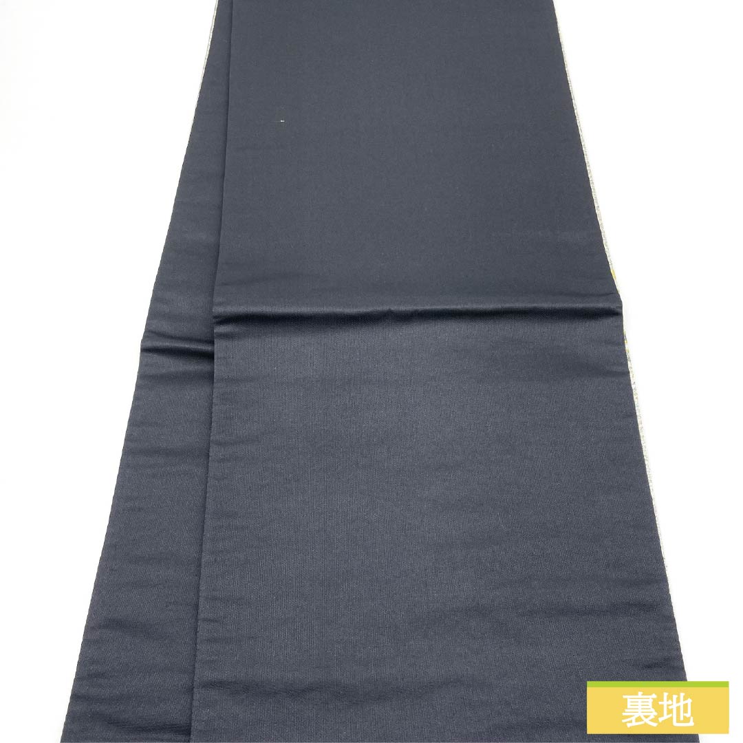 Fukuro Obi, pure silk, for Tomesode and Furisode, wheel pattern, pine, obi length 418cm, S rank, six-way, formal, silver, 1123013632322