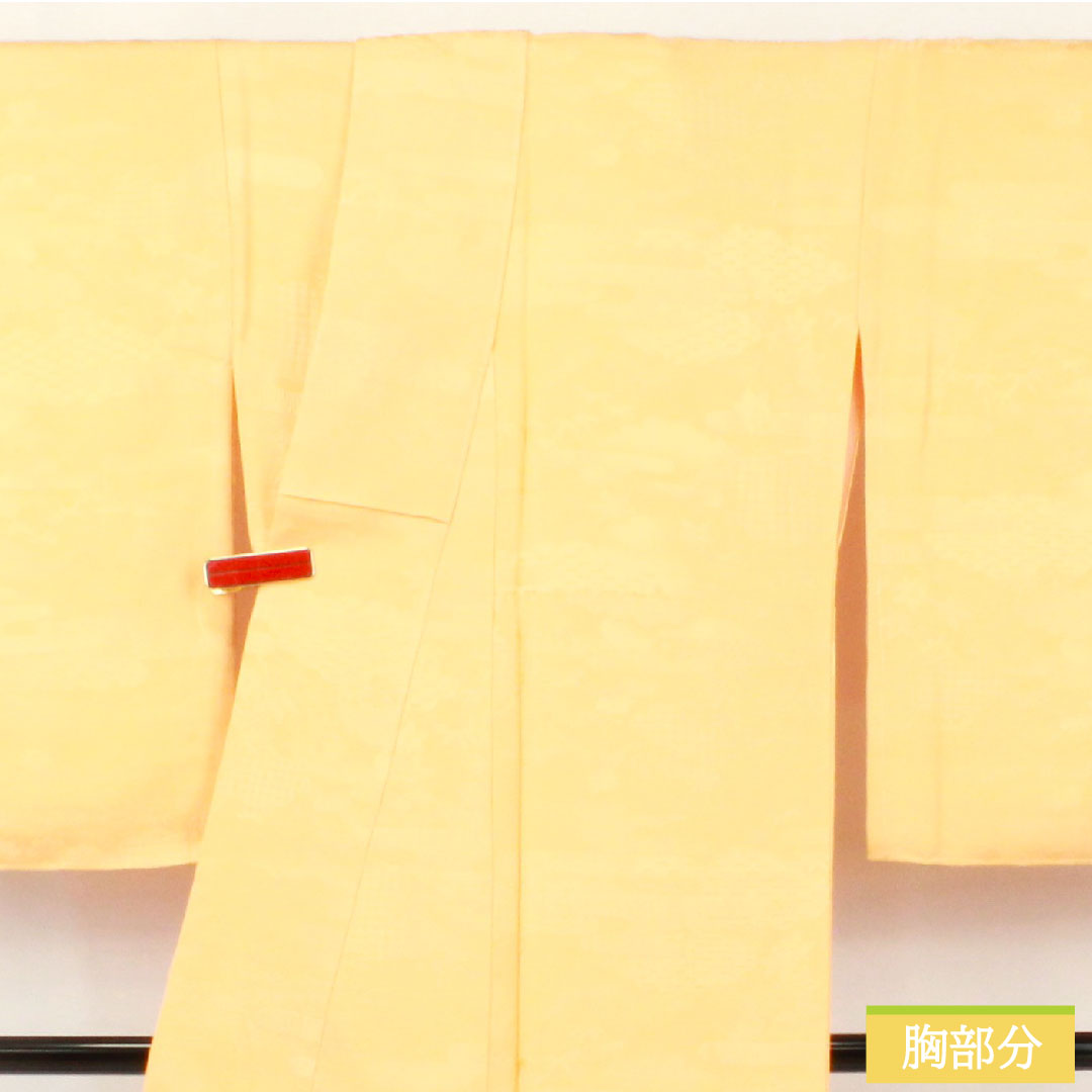 Plain color, pure silk, length 160.5cm, sleeve length 65cm, light persimmon color, one crest, snowflake and ivy, with basting thread, lined, S rank, orange, 1114001642426