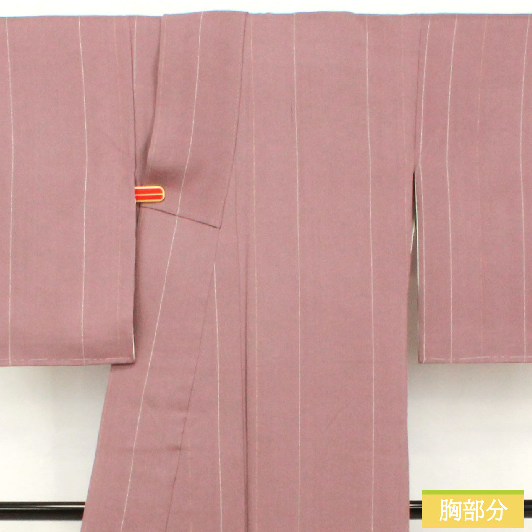 小紋 正絹 身丈161.5cm 裄丈63.5cm 袷 半色（はしたいろ） Bランク 紫系 1115004754420