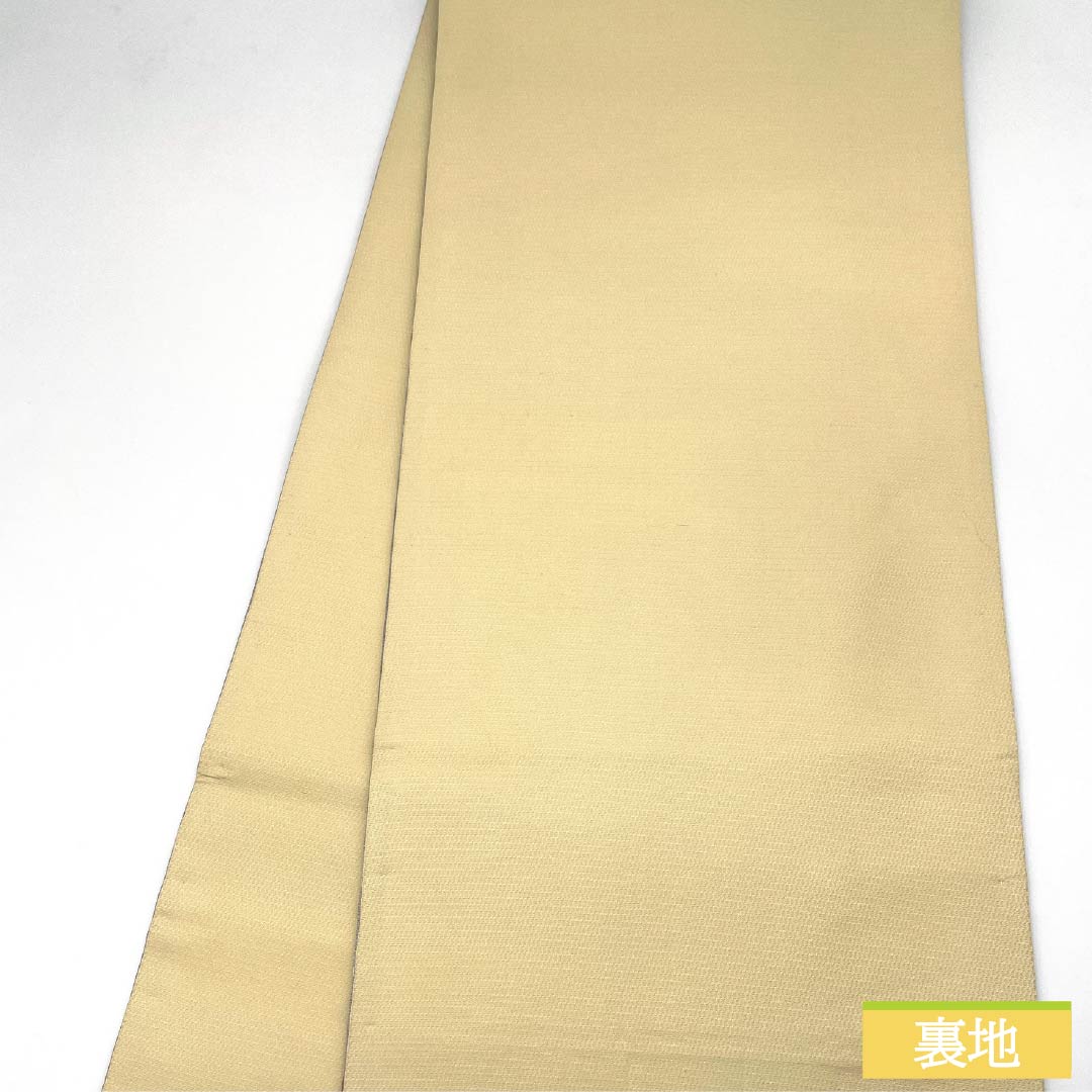 袋帯 正絹 水銀色（すいぎんいろ） 西陣織 立湧 抽象花 帯丈452cm Sランク 六通 セミフォーマル グレー系 1123012642422