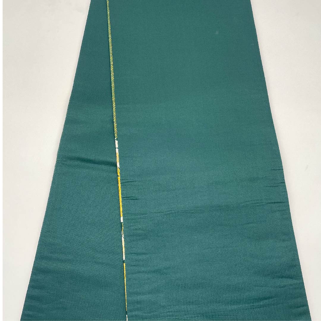 袋帯 琉璃色（リューリースーいろ 桜 市松 帯丈456cm 正絹 Aランク 六通 フォーマル 金系 1123007153421