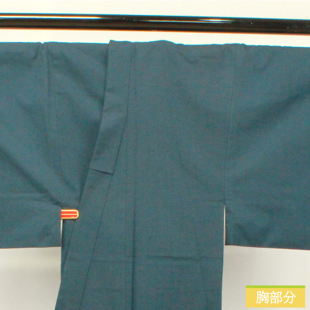 Men's wool, length 147.5cm, sleeve length 67cm, navy blue, hexagonal pattern, S rank, lined, navy blue, 1119000672418