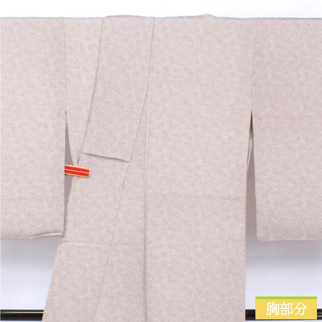 Komon silk S-rank, length 157.5cm, sleeve length 66cm, lined, ash-cherry blossom color (haizakurairo), stencil-dyed Edo komon, by Kaneda Noboru II, Kaneda Senko, gray, 1115007482322