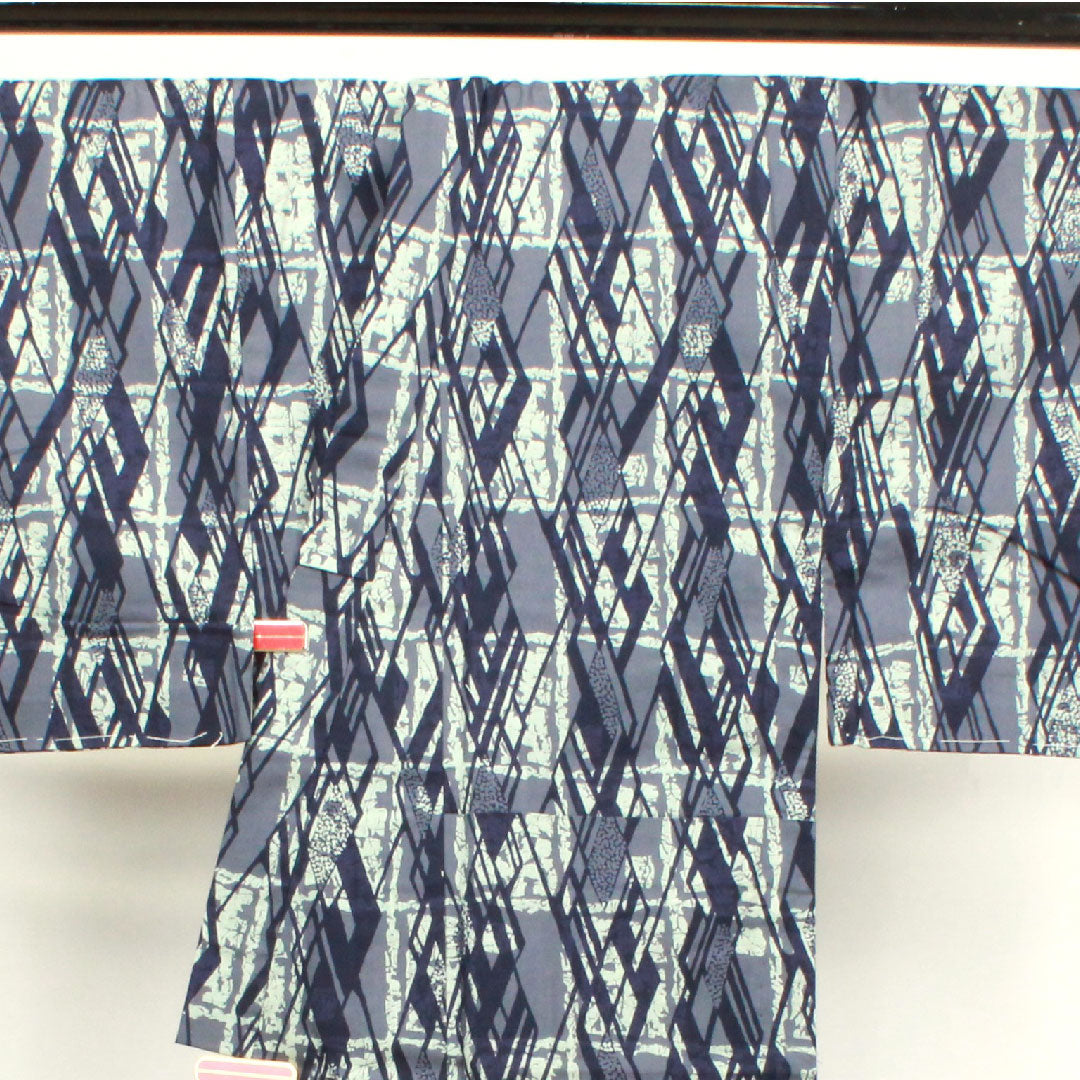 Men's Yukata Geometric Pattern Cotton S Rank Unlined 143cm length 70cm sleeve-to-shoulder gradient 1118001972199