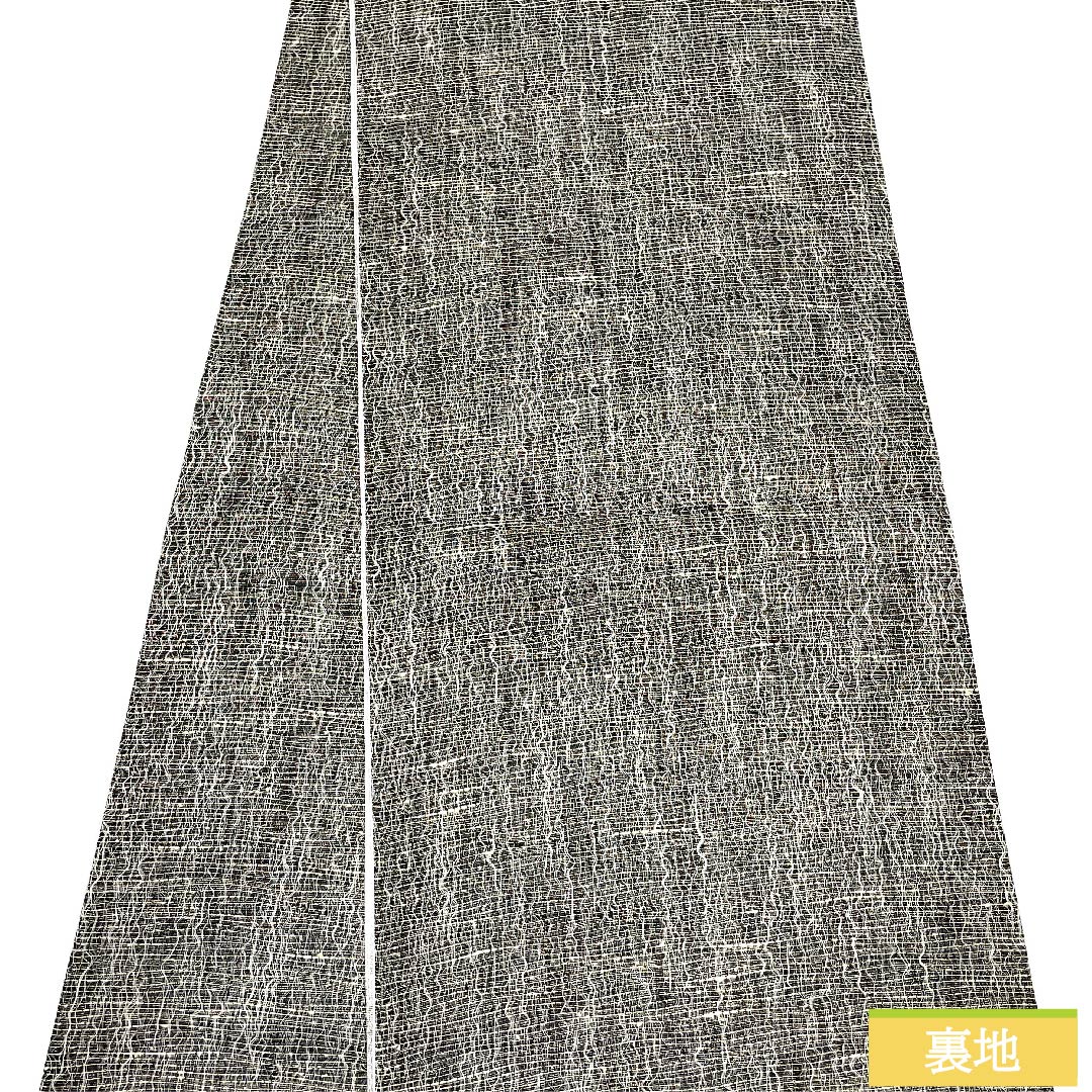 White-gray fukuro obi (bag sash) by Katayama Kensui, reversible, Kinkakuji temple, large characters, obi length 452cm, pure silk, S rank, point pattern, casual, gray, 1123011182422
