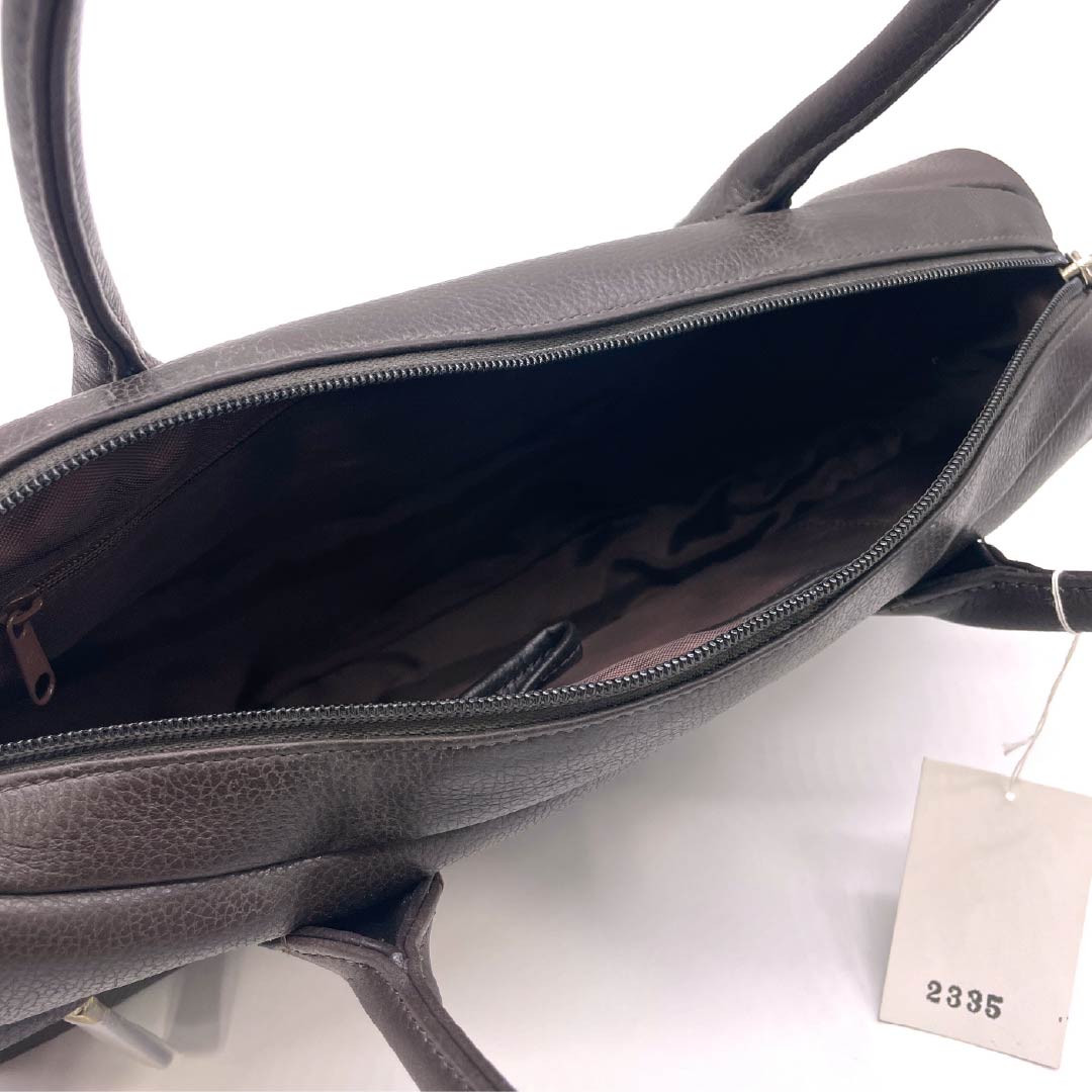 （新古品） 洋装バッグ 牛革 Aランク 新古品 牛革 横長 茶系 119700005314