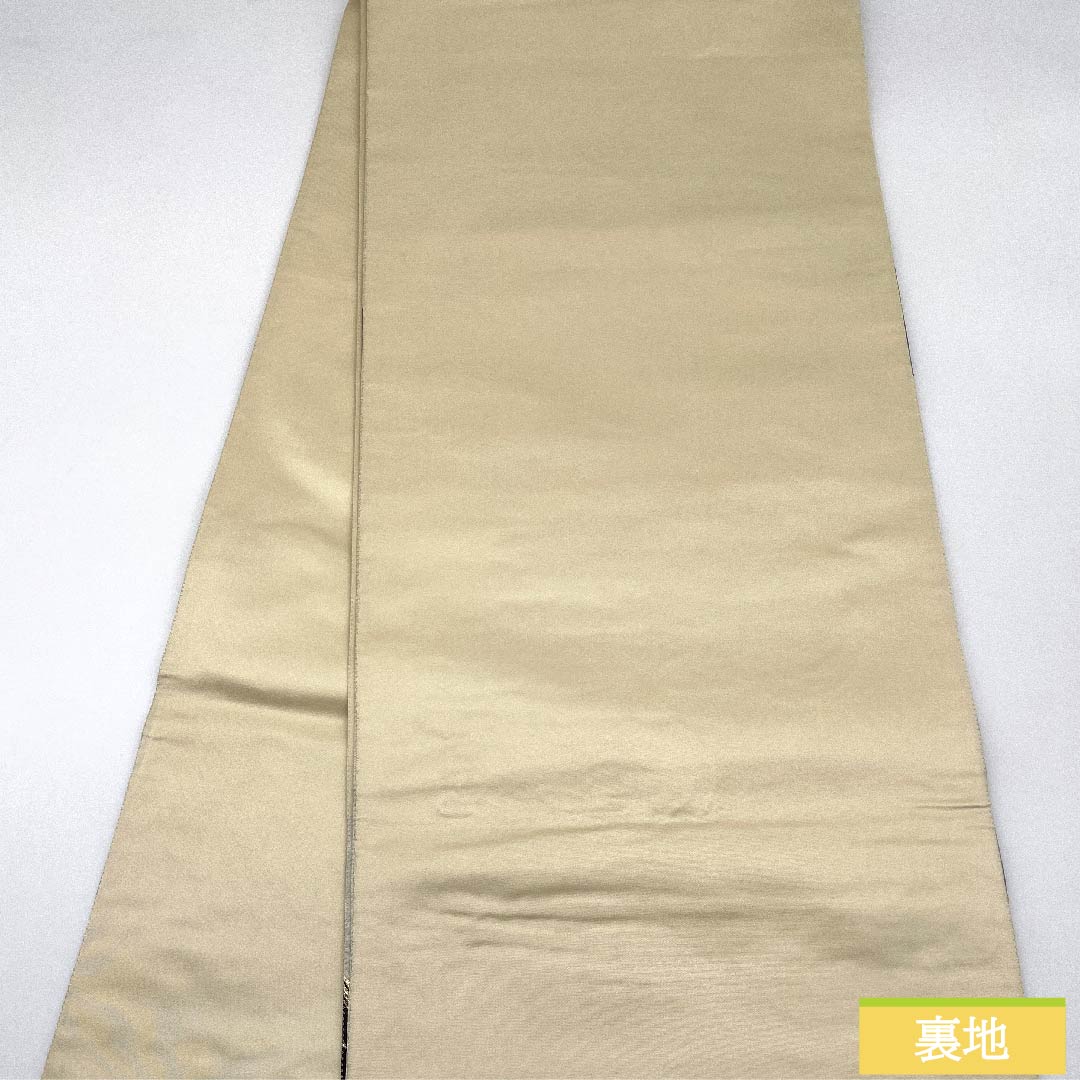 袋帯 素色（しろいろ） 波涛遺宝文吉祥文様  流水 帯丈448cm 正絹 Aランク 六通 フォーマル 白系 1123009843311