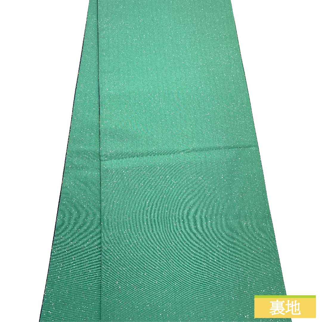 Fukuro Obi, Pure Silk, Meishokuiro (Dyed Obi), Oshima, Length 448cm, S Rank, Six-way, Semi-formal, Blue, 1123011422317