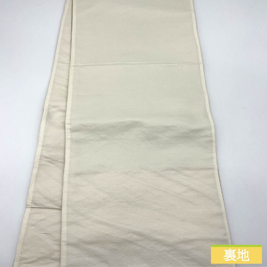 Formal, gold-tone, flowing silk obi (sash), 414cm long, S-rank, six-fold hem, for formal wear, suitable for formal kimonos (tomesode). Product code: 1123014152321