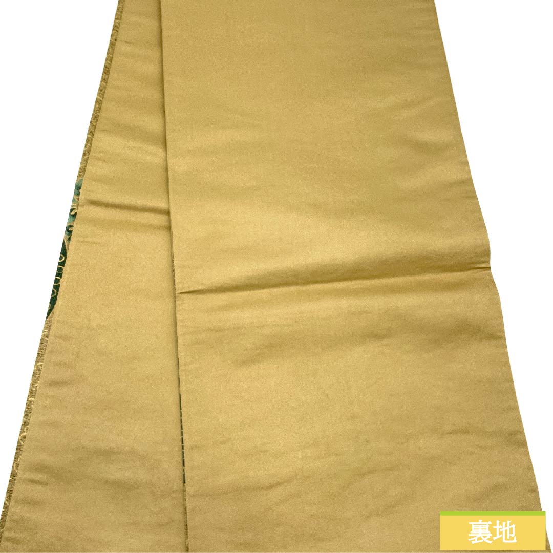 Fukuro Obi, Pure Silk, Karenoiro (Dry Field Color), Shiraayaen Oba, Tachiwaku, Abstract Flower Pattern, Obi Length 430cm, S Rank, Six-way, Semi-formal, Beige, 1123010822325