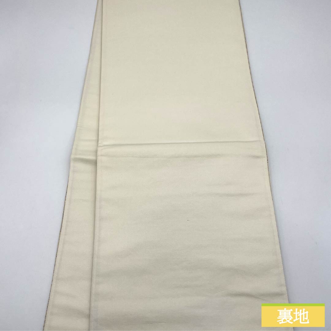 袋帯 正絹 花模様 留袖用 扇面 紅葉 帯丈428cm Aランク 六通 フォーマル 金系 1123014223321